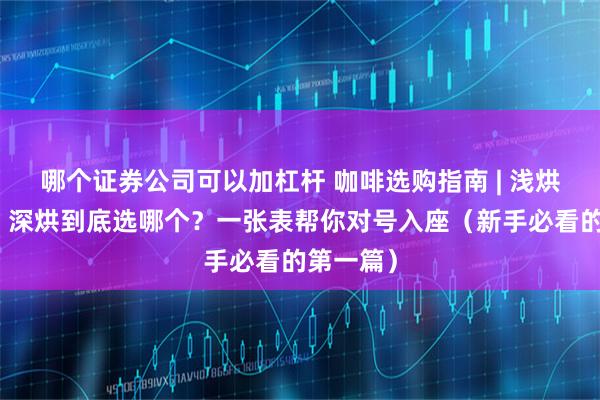 哪个证券公司可以加杠杆 咖啡选购指南 | 浅烘、中烘、深烘到底选哪个？一张表帮你对号入座（新手必看的第一篇）